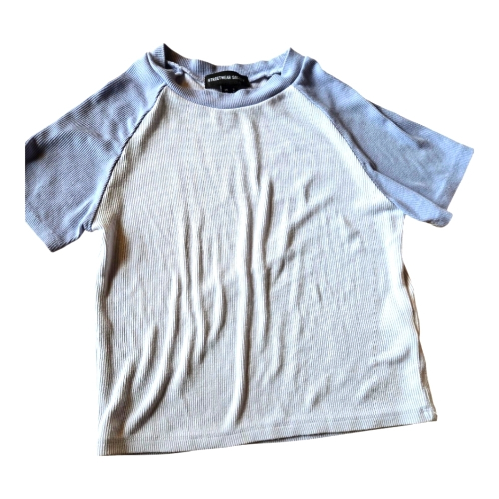 Streetwear Society Blue and White Short Sleeve Tee size small